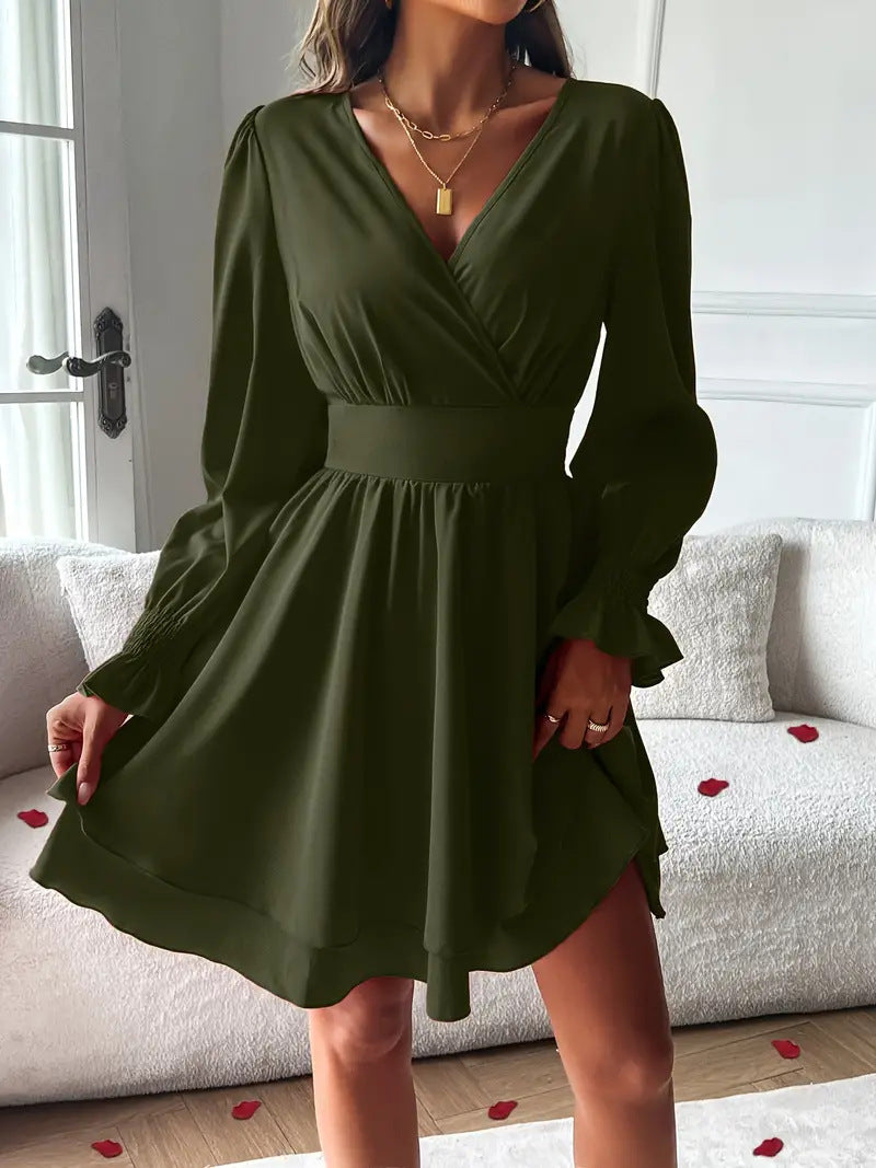 Robe Femme Double Couche - Décolleté en V