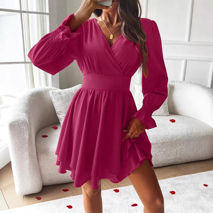 Robe Femme Double Couche - Décolleté en V