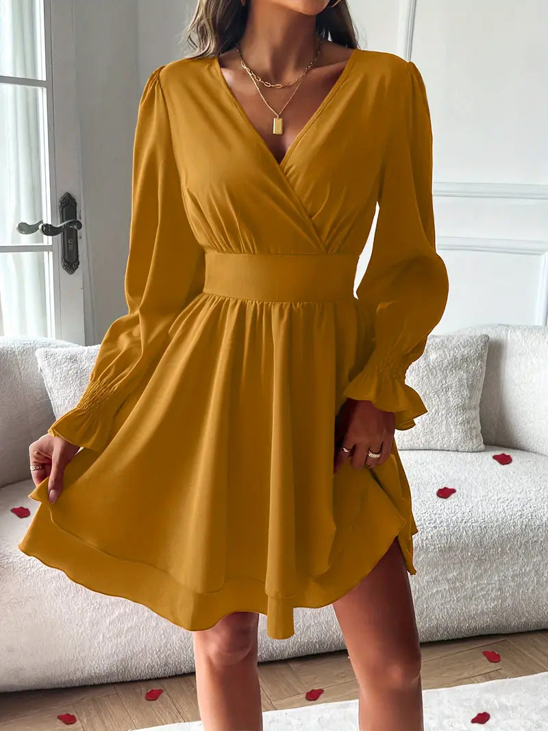 Robe Femme Double Couche - Décolleté en V