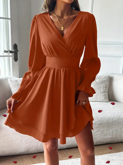 Robe Femme Double Couche - Décolleté en V